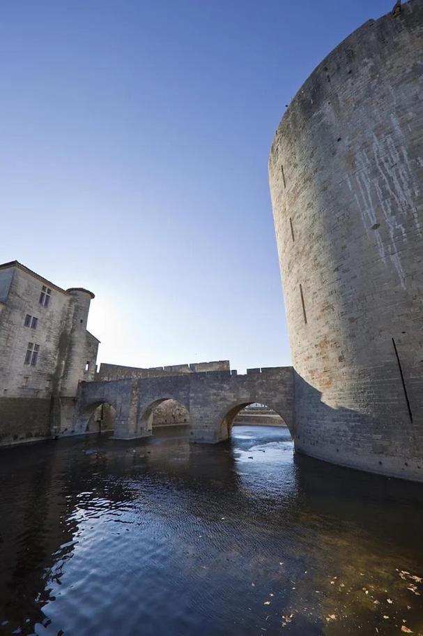 La Villa Mazarin Aigues-Mortes Exterior foto The bridge of the Château de Carcassonne